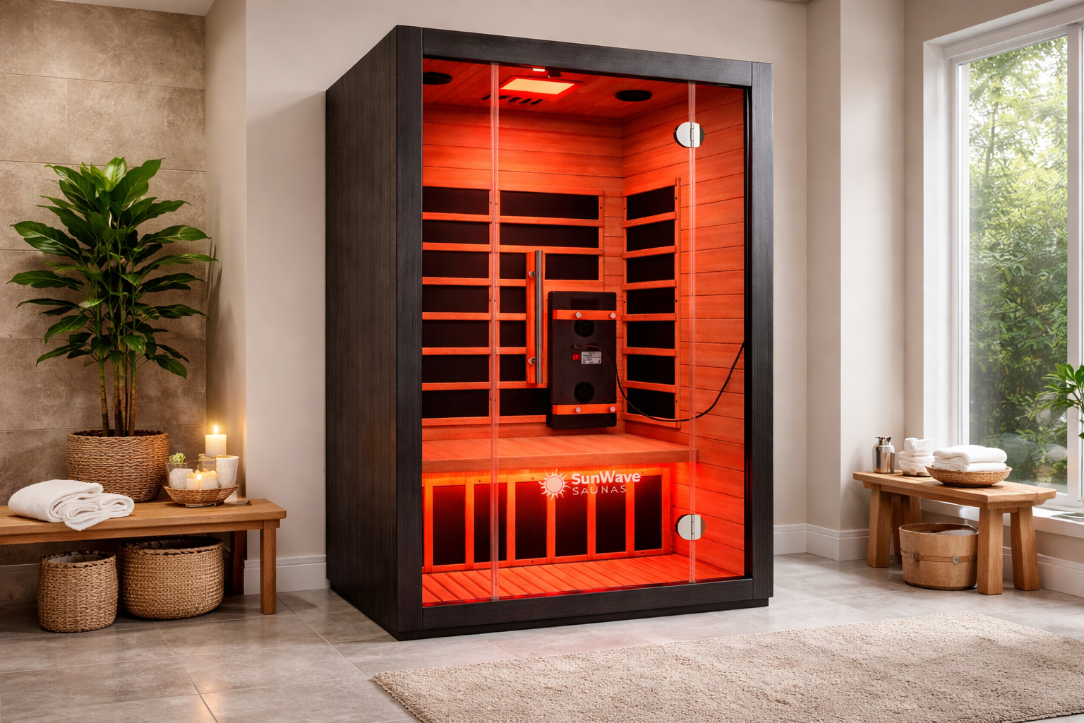 SunWave Onyx 3 | 3-Person Indoor Infrared Sauna